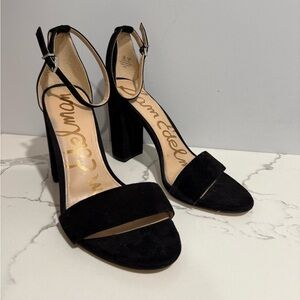 Sam Edelman Black Suede Yaro Block Heel
